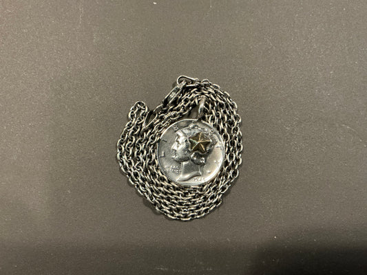 North Works 10¢ Brass Star Pendant and Chain