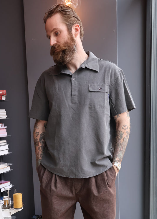 Kappy Sunny Pigment Henley Neck Half Shirt