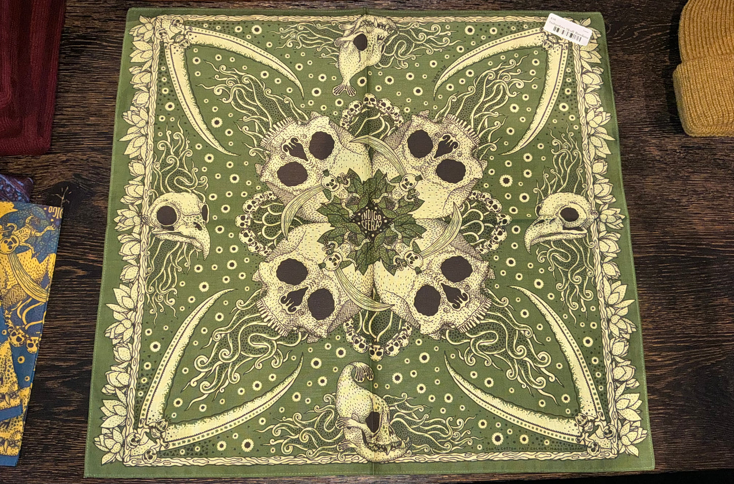 Indigofera Skull Bandana