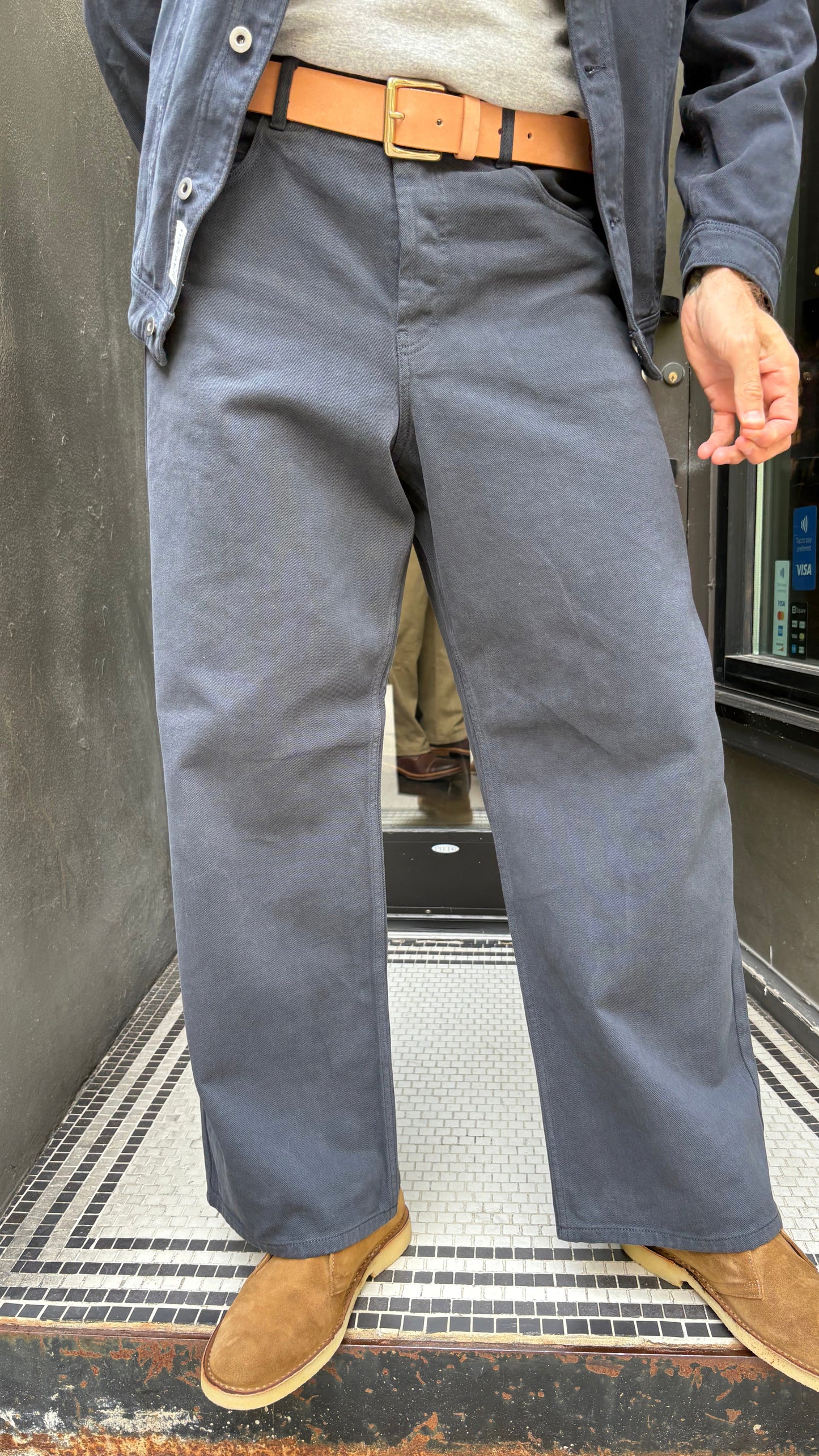 Hansen MILAN Straight Wide Workwear Trousers