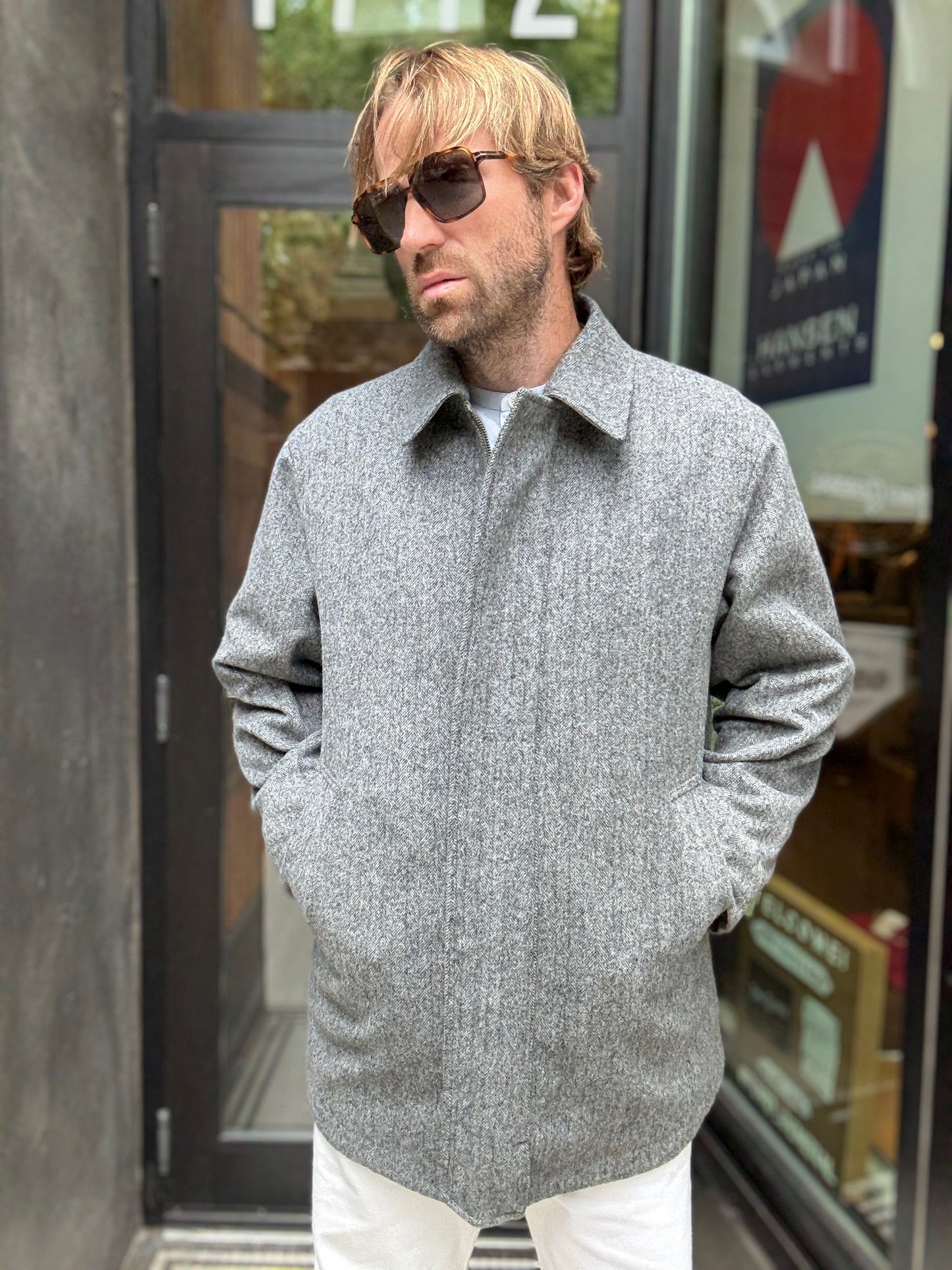 Caledoor Reversible Beaver Herringbone Jacket