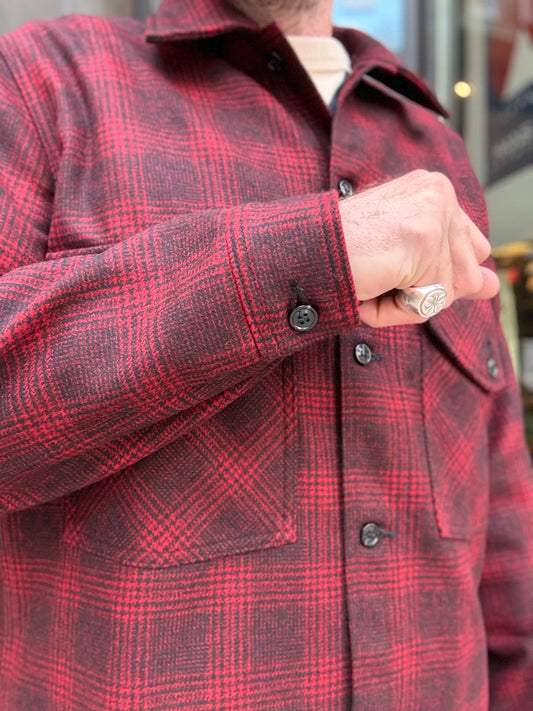 Dehen Skyline Overshirt Melton Wool Canyon Plaid