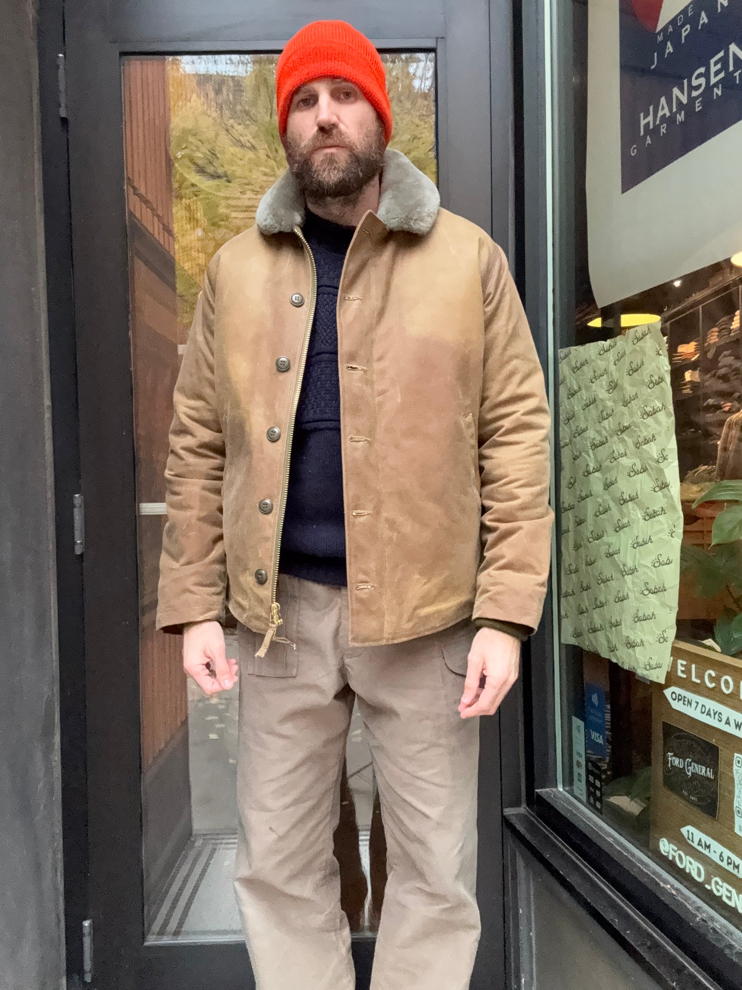 Dehen 1920 N-1 Deck Jacket Waxed Canvas