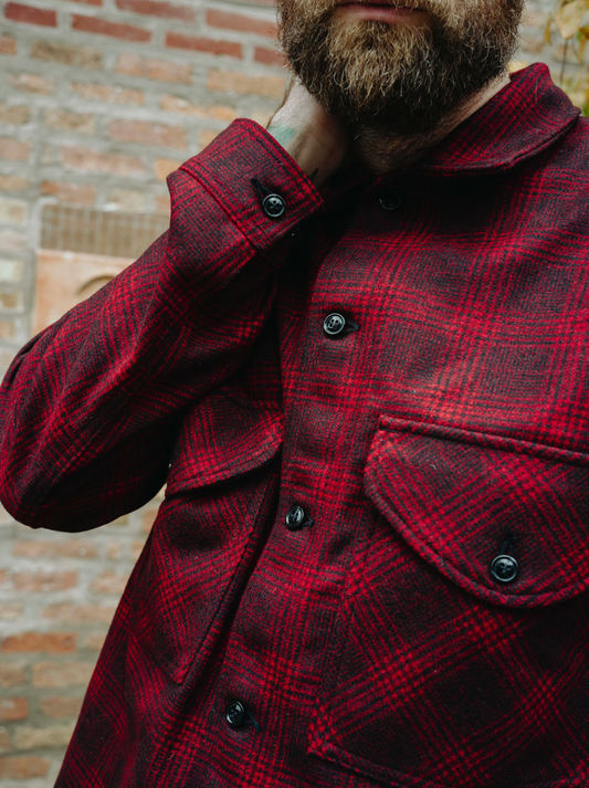 Dehen Skyline Overshirt Melton Wool Canyon Plaid