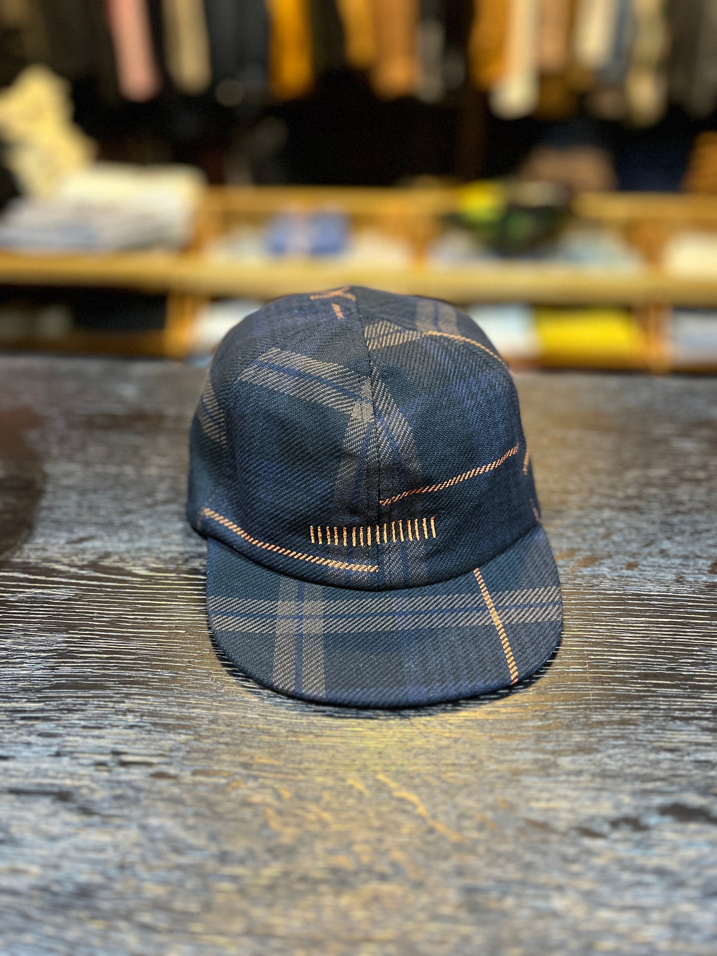 Navy/Orange Check, OS