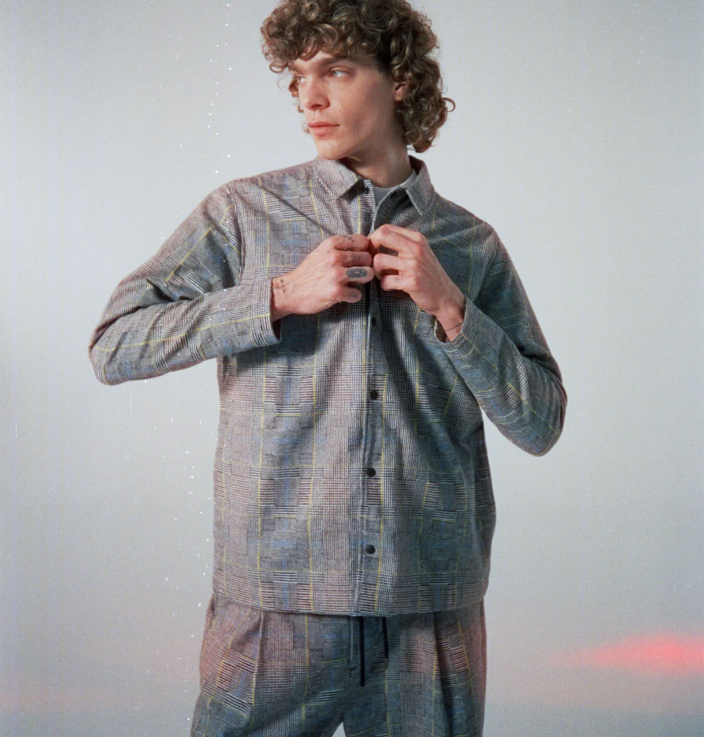 Grey/Yellow Check, S