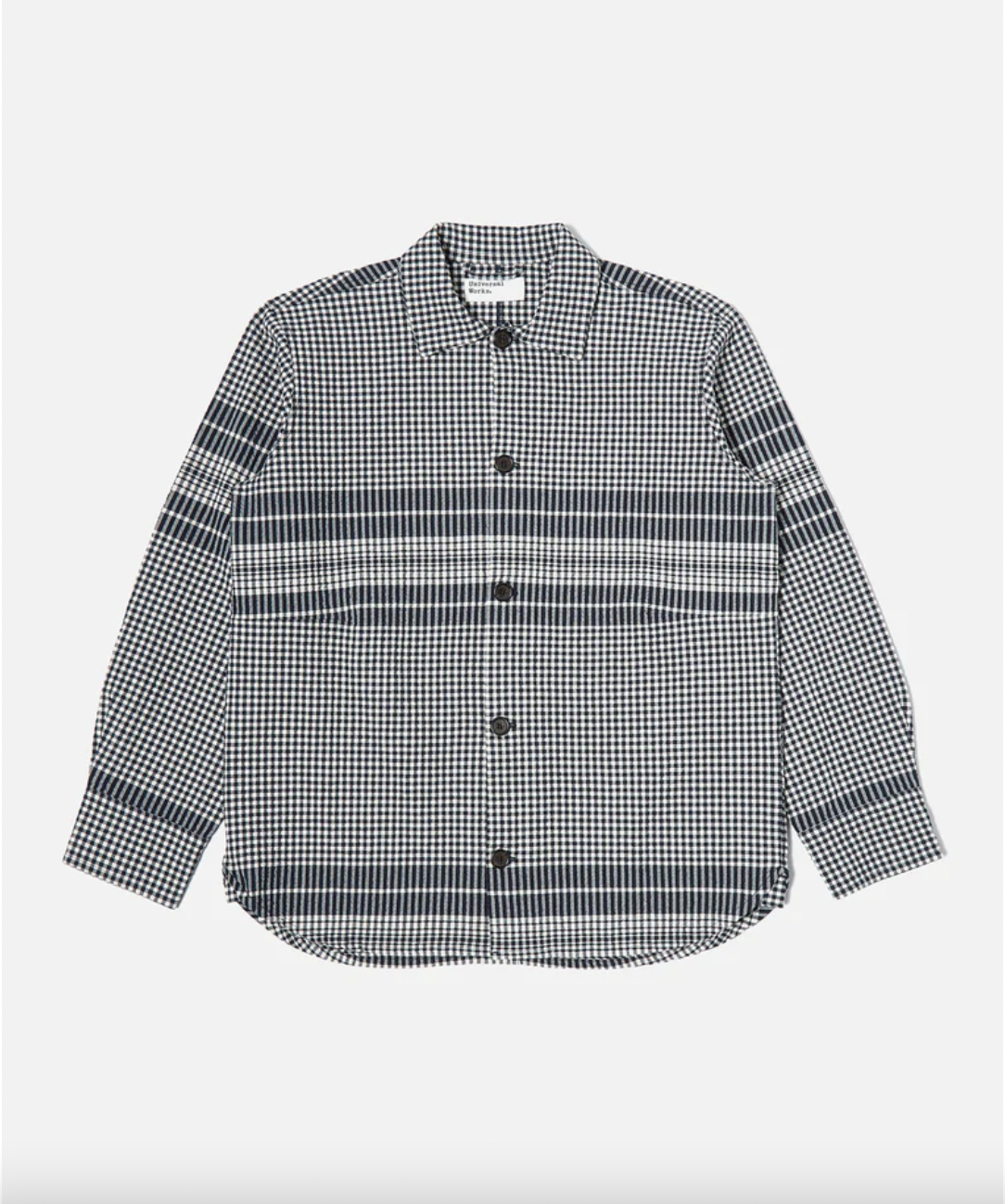 Check Seersucker, Ecru/Navy, XS