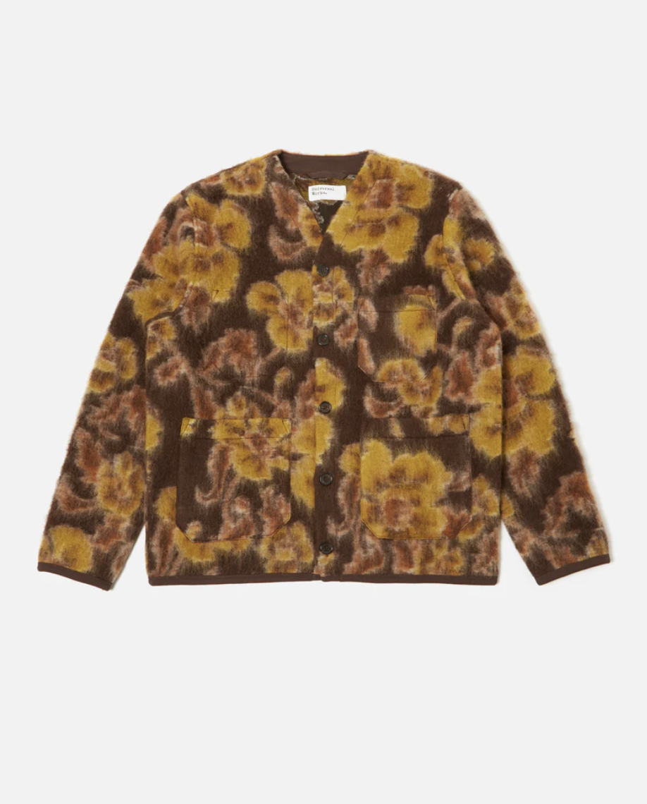 Brown, XS, Flower Fleece