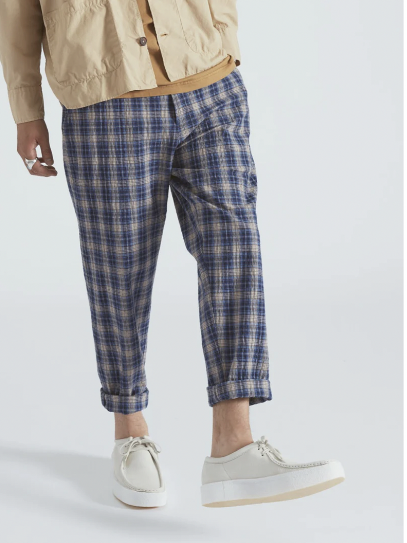 Sand/Navy, Ospina Check Cotton, 28