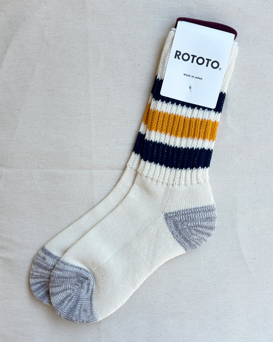 Rototo Coarse Ribbed Oldschool Crew Socks