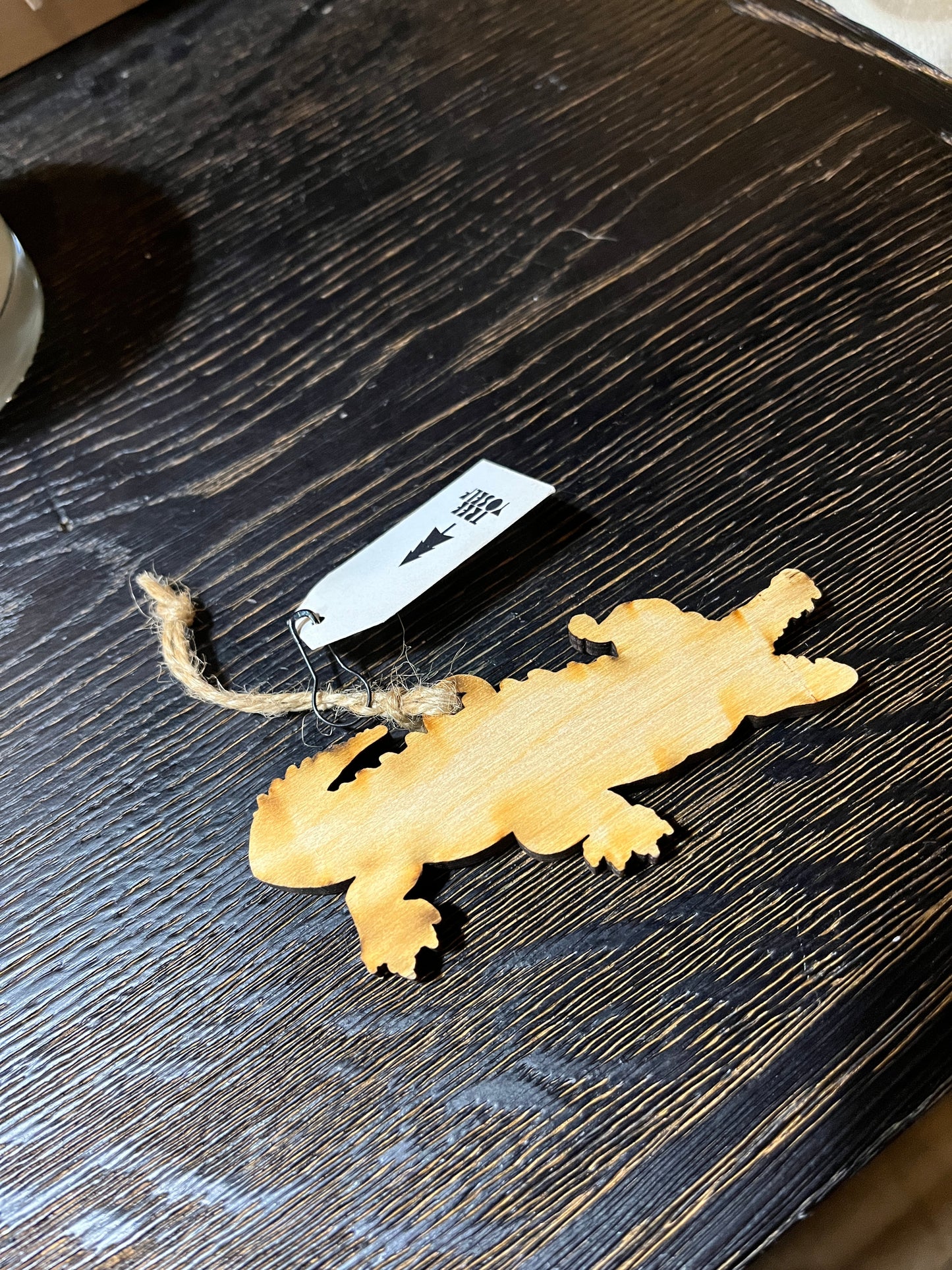 Christmas Gator Wooden Ornament