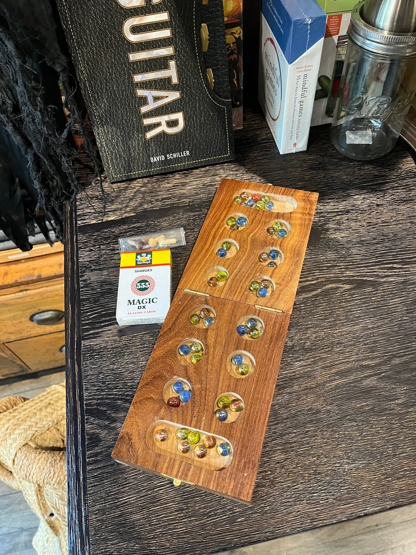 Mancala Cribbage Combo Game Handmade
