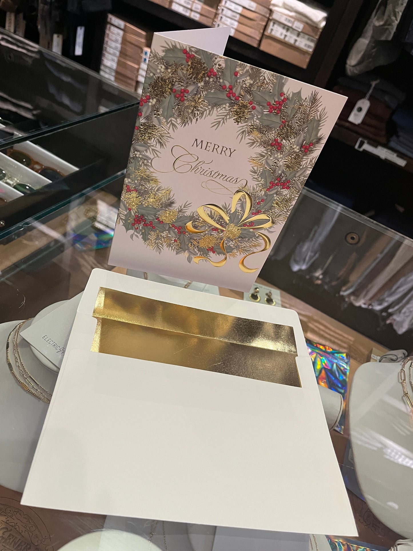 Traditional Wreath Boxed Holiday Cards