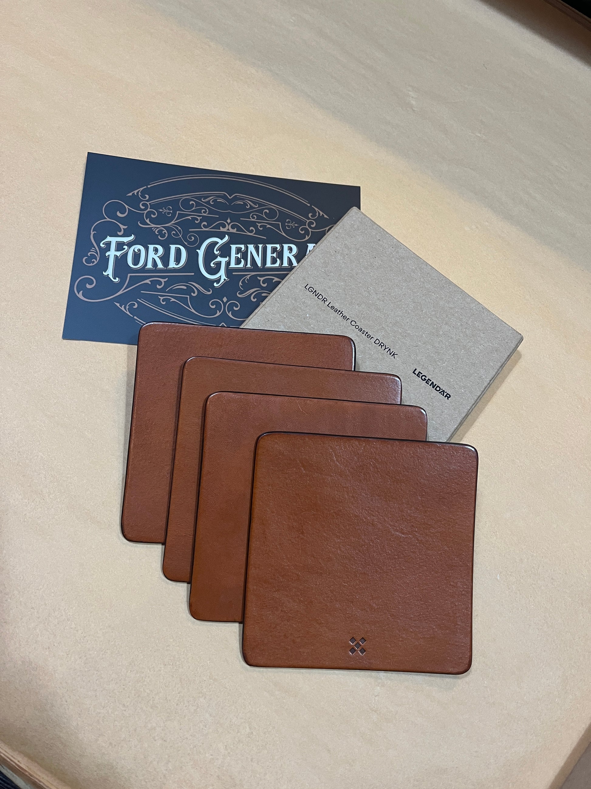Leather Coaster Set of 4