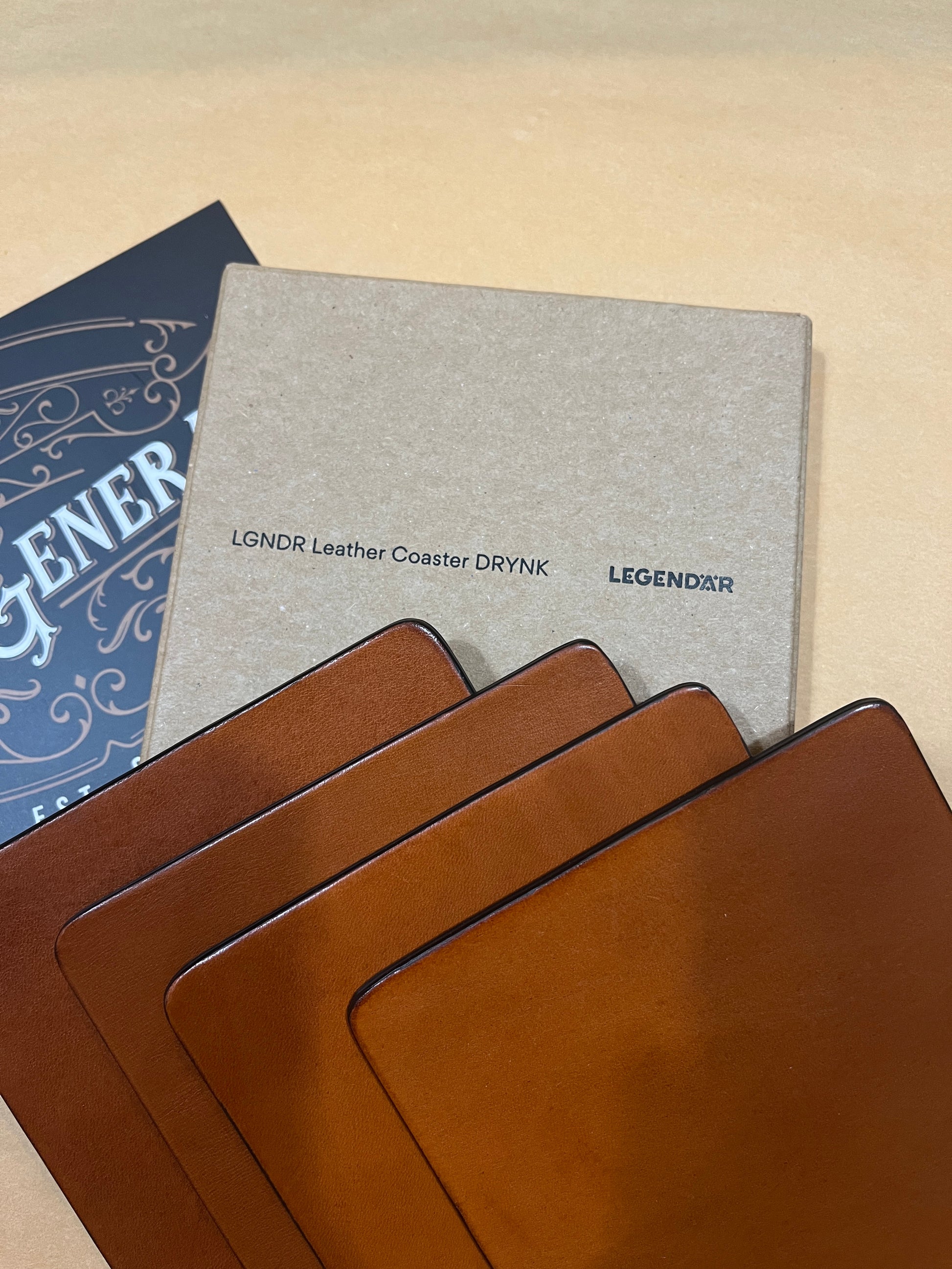Leather Coaster Set of 4