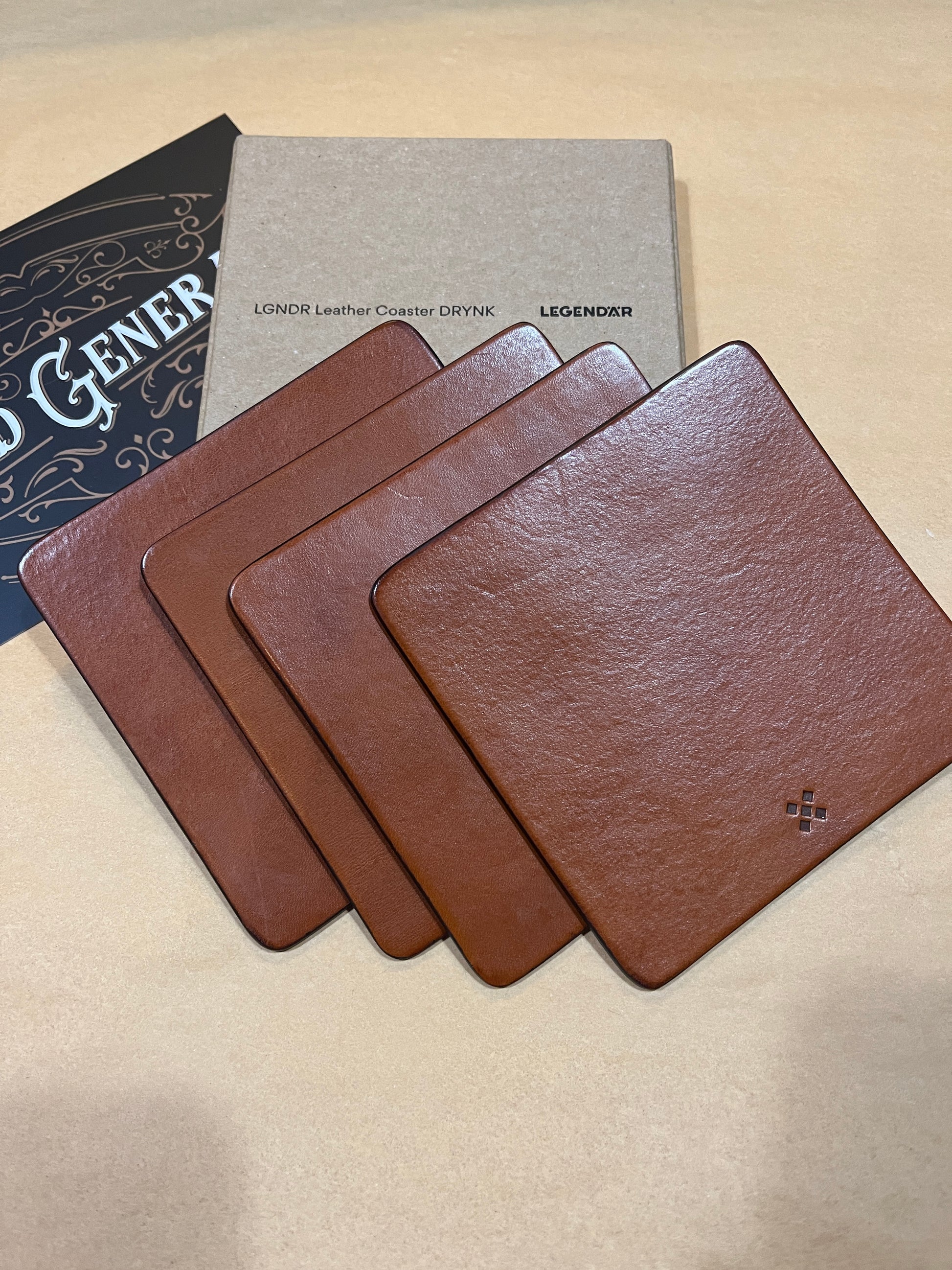 Leather Coaster Set of 4