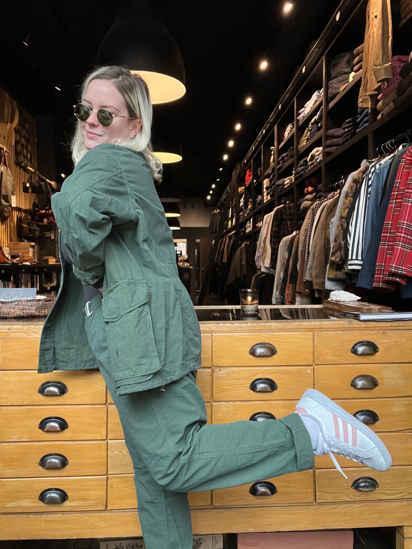 Collarless Fatigue Jacket