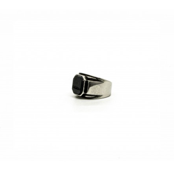 B104 Bague Chevalière Onyx Octagon