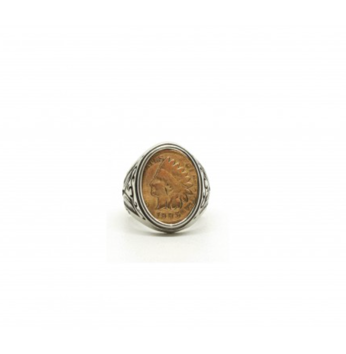 B127 Bague Chevalière "Indian Penny"
