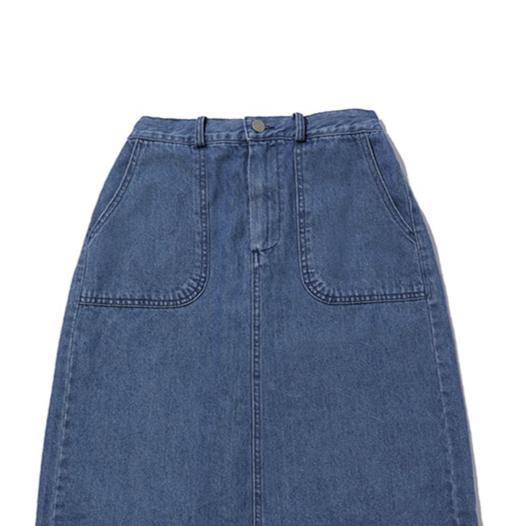 Recycled Denim Fatigue Skirt