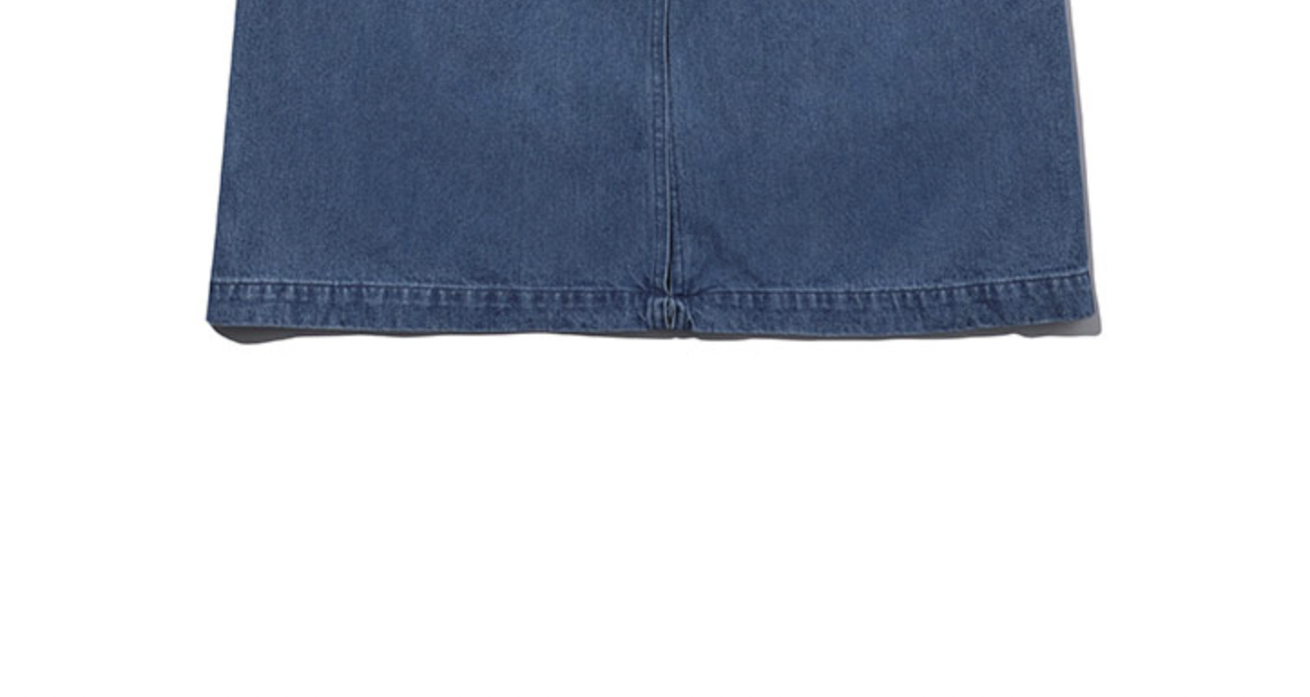 Recycled Denim Fatigue Skirt