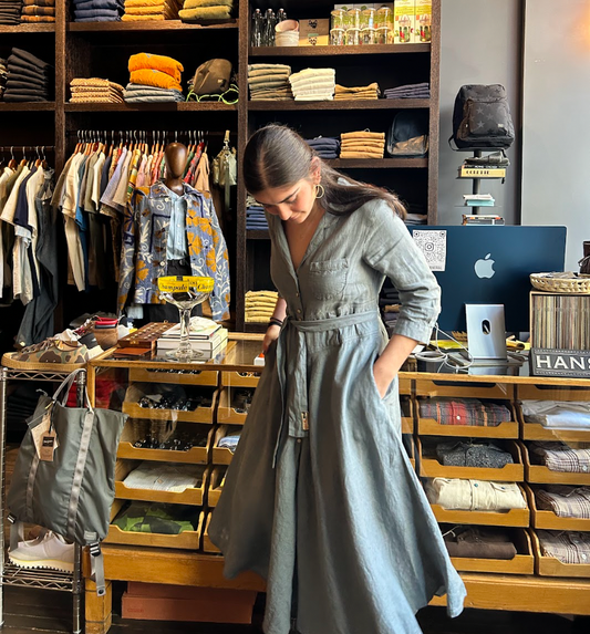 W403 Linen Woven Dress