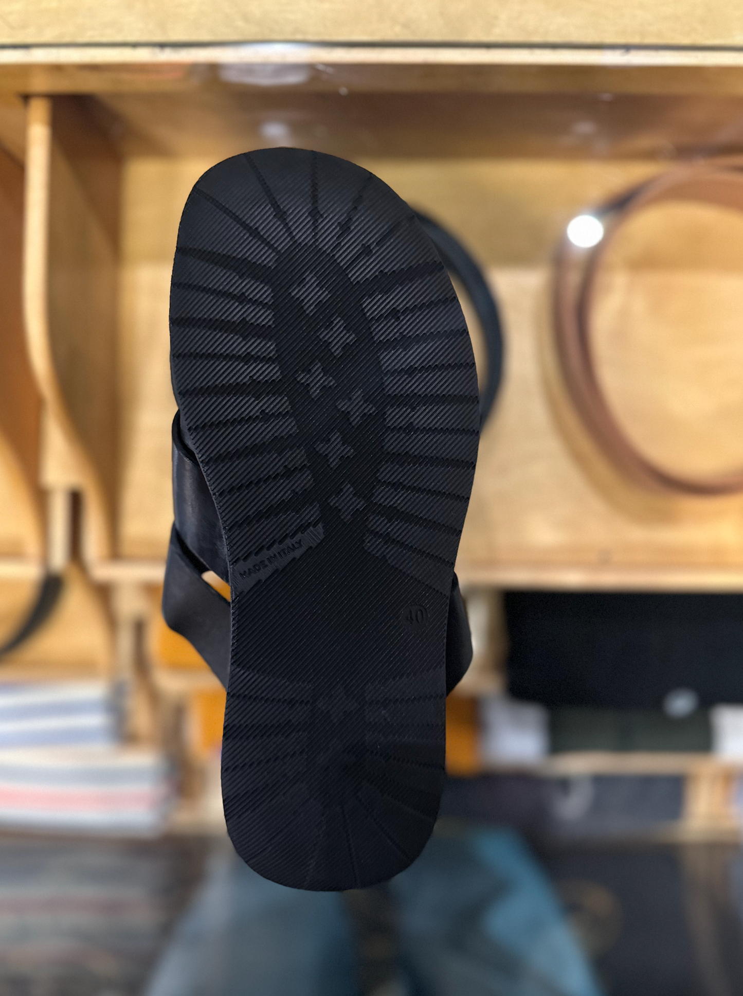 46620 Men's Upper Tcapo Nero Sandal