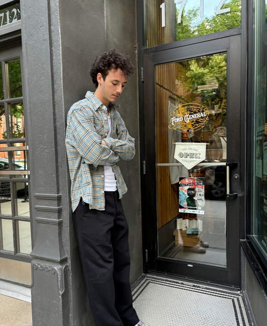 Currant Blue Plaid Flannel