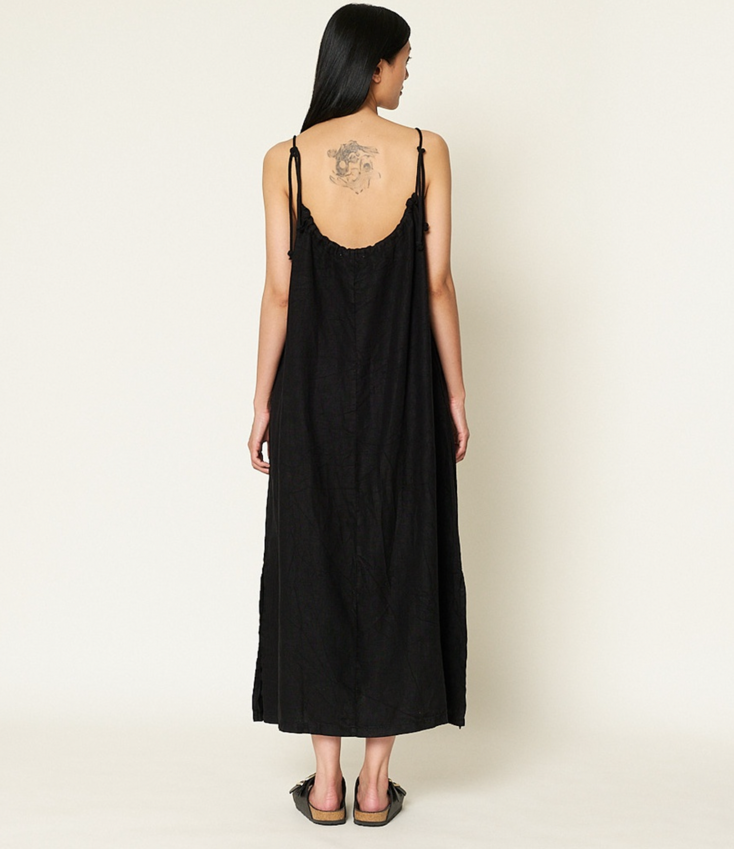 Dress02 Organic Linen Strap Dress