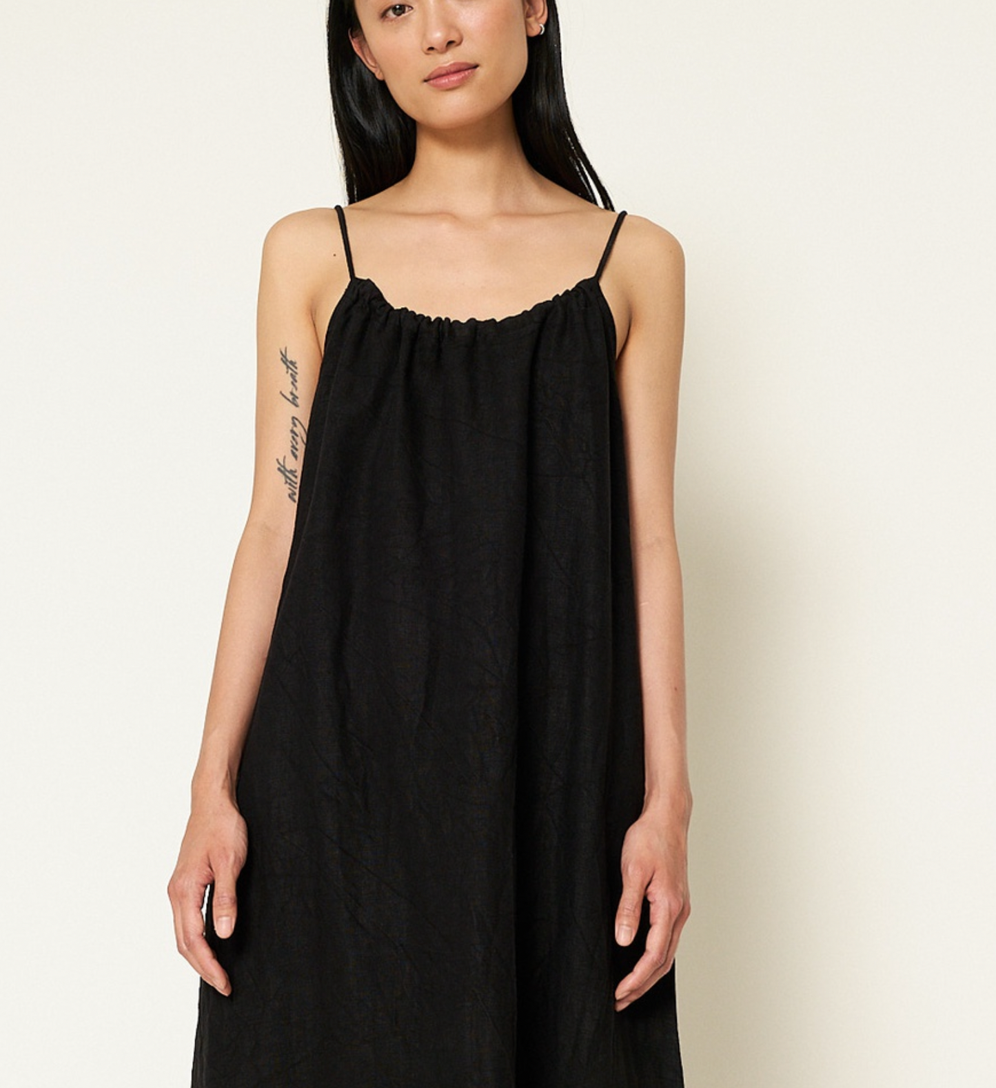 Dress02 Organic Linen Strap Dress