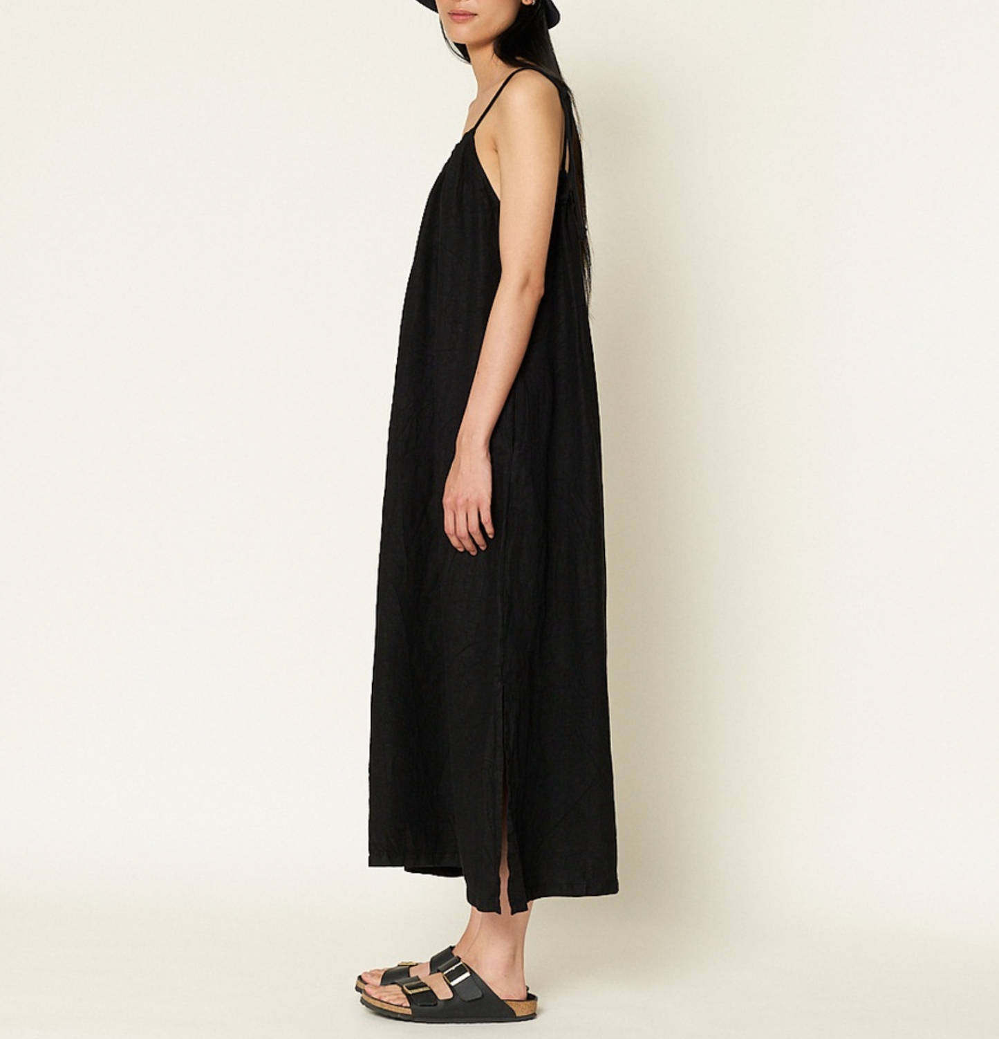 Dress02 Organic Linen Strap Dress
