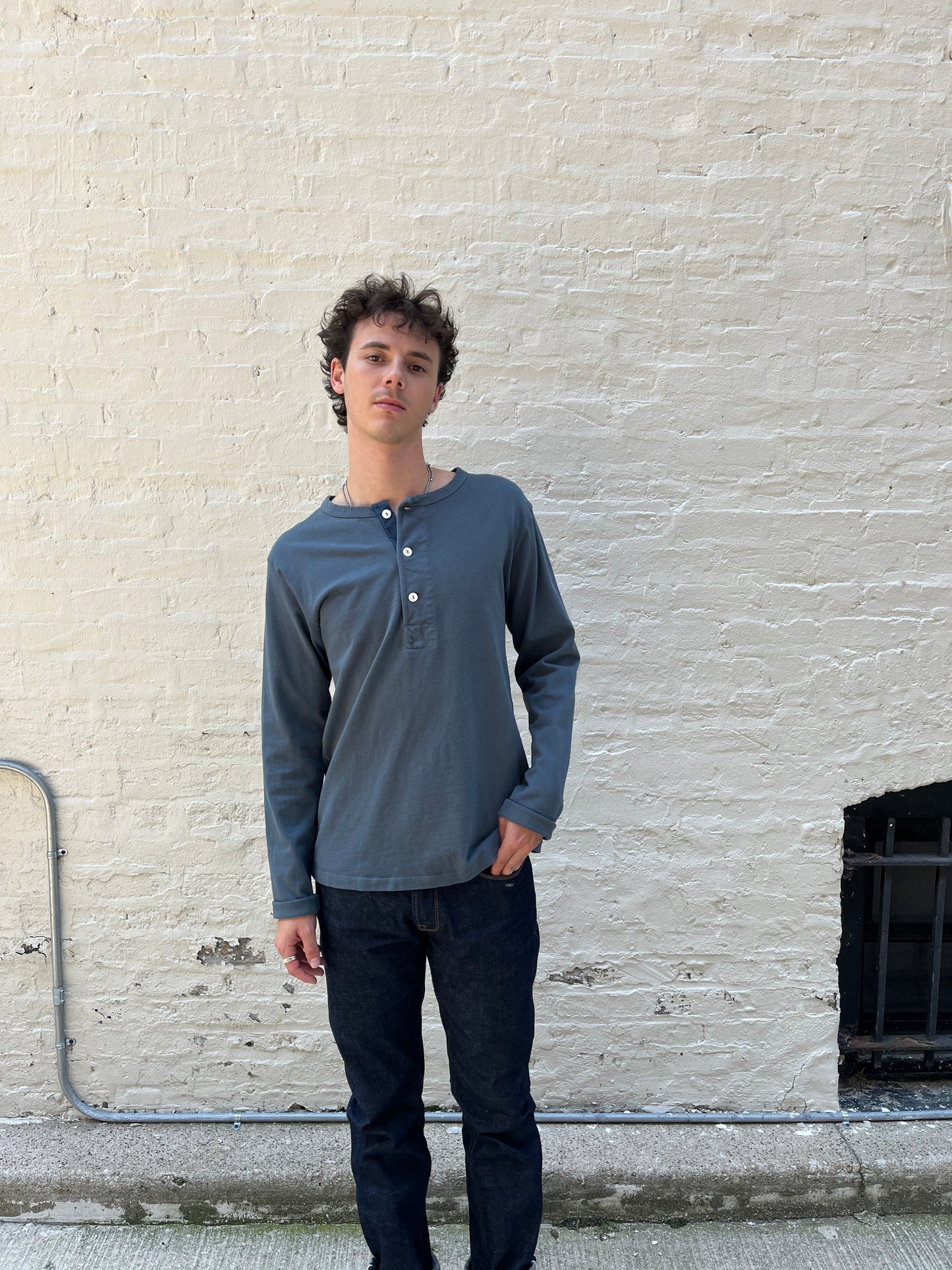 13 Ounce Long Sleeve Henley