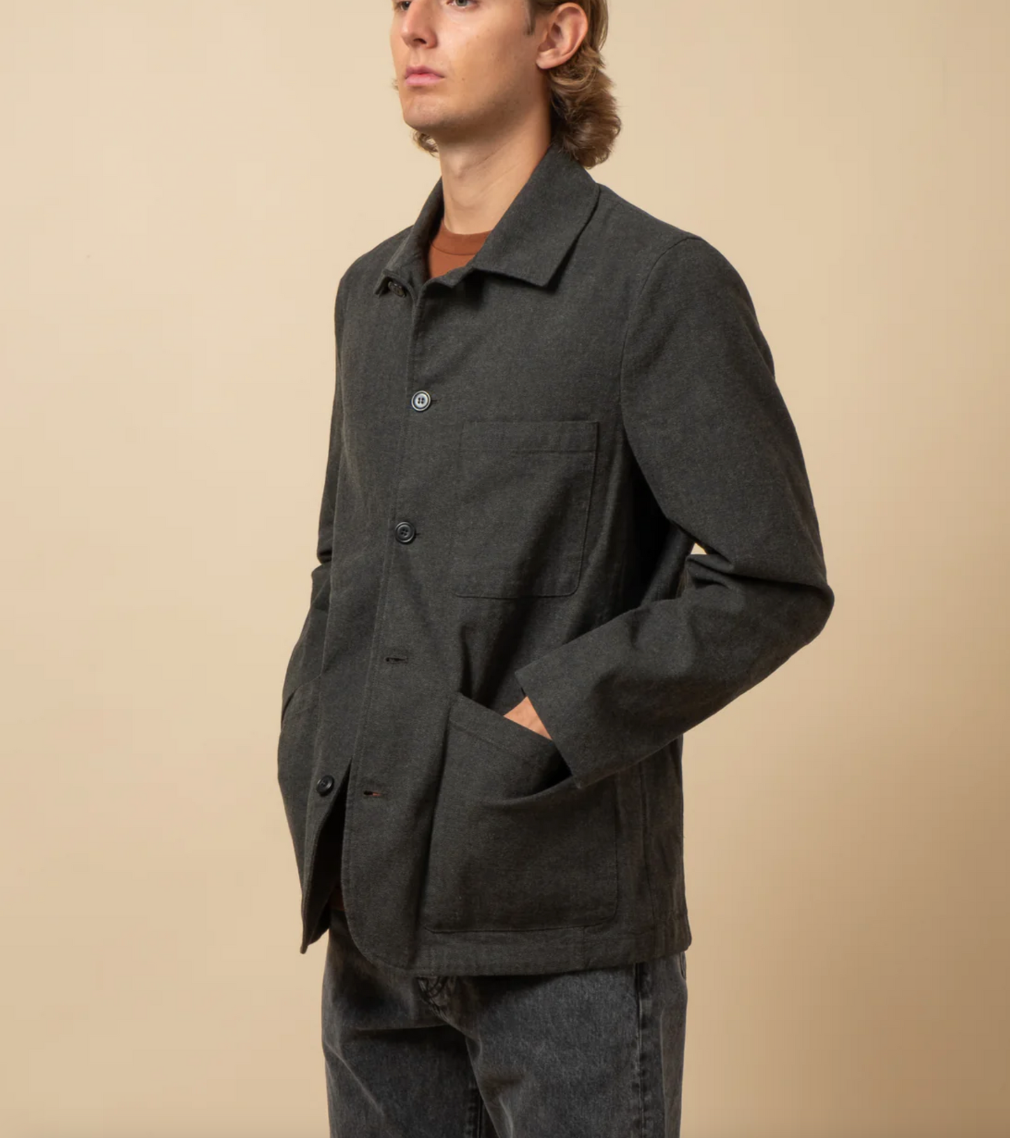Brewer Jacket Wool Herringbone