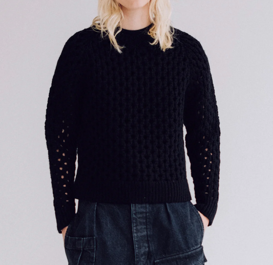 Fisherman Yarn Poesie Knit Crewneck Sweater