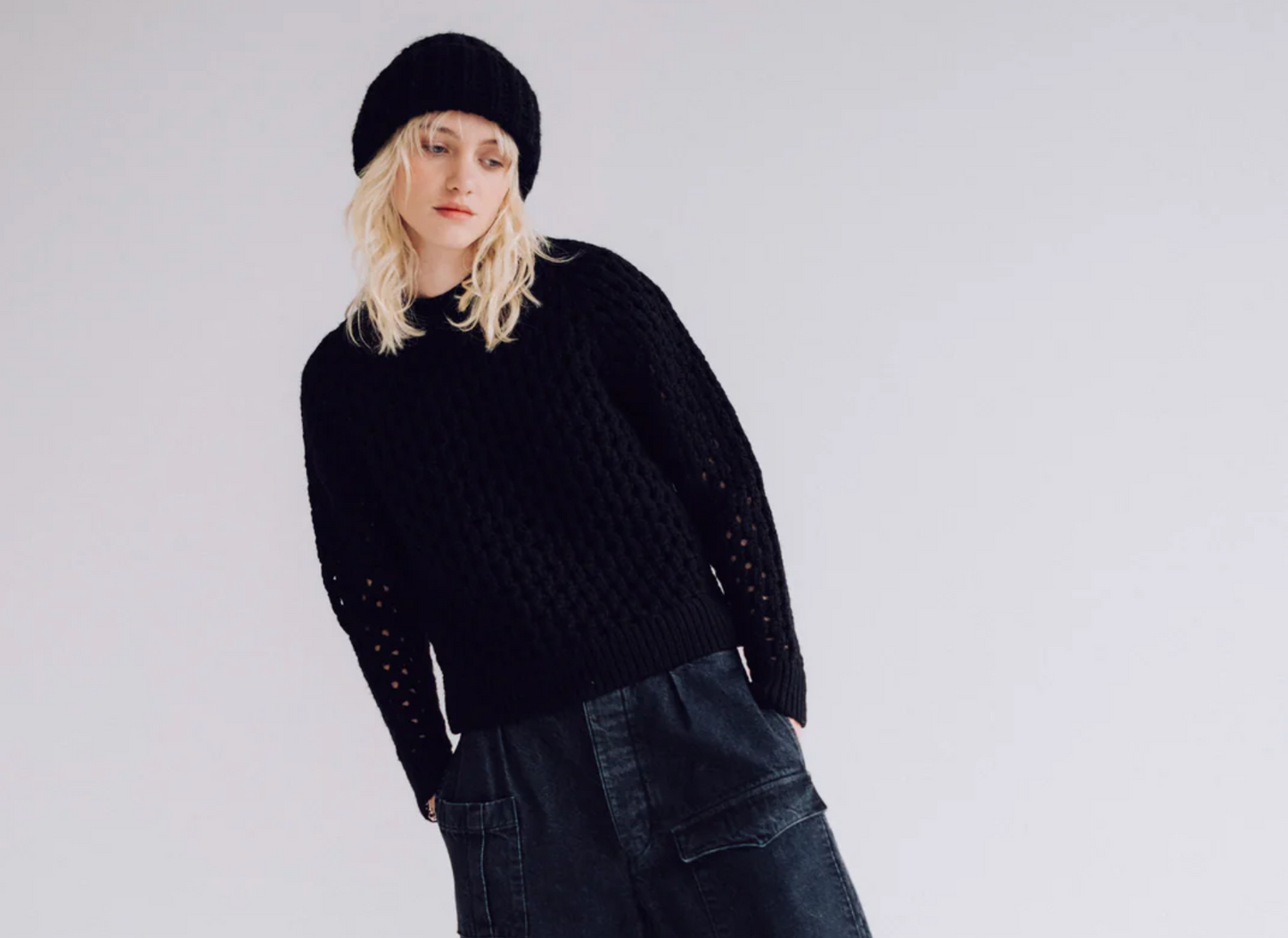 Fisherman Yarn Poesie Knit Crewneck Sweater