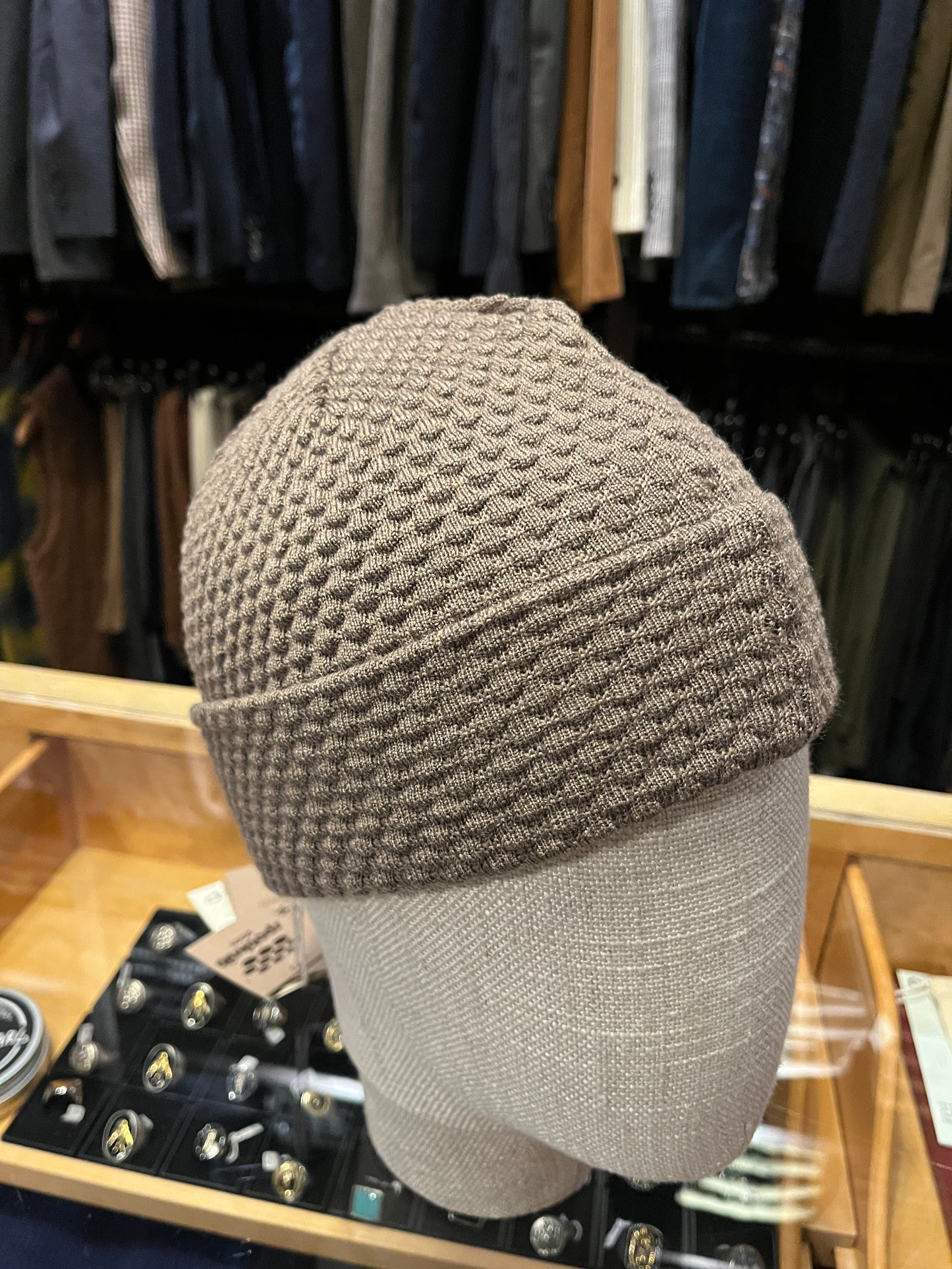 Spot Knit Wool Beanie