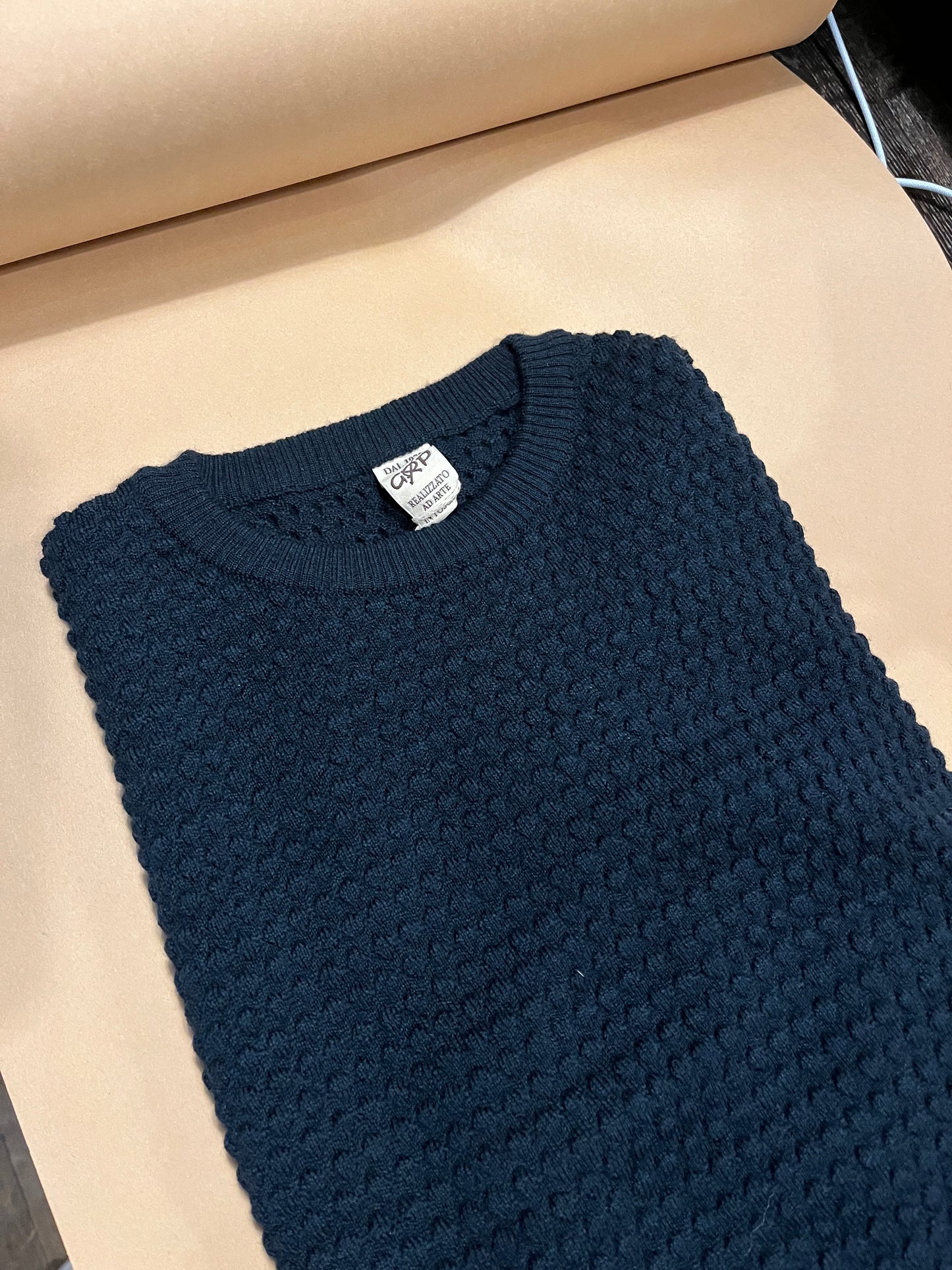Spot Knit Crewneck Long Sleeve