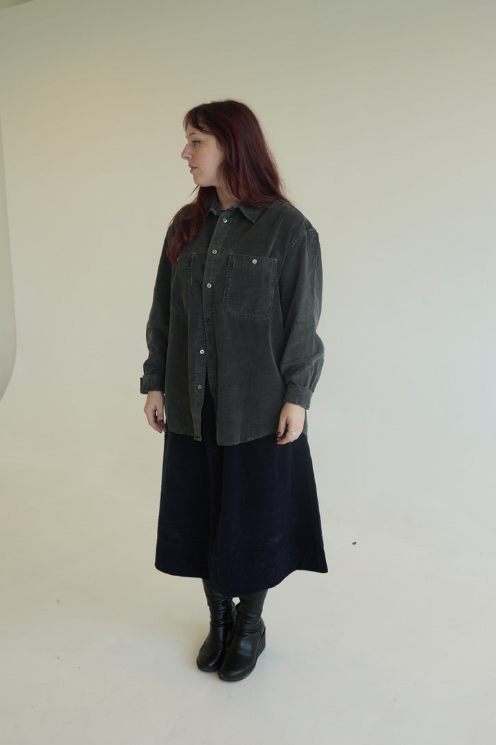 Kappy Corduroy Flare Skirt