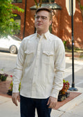 West Major Bone Ecru Denim Western Shirt