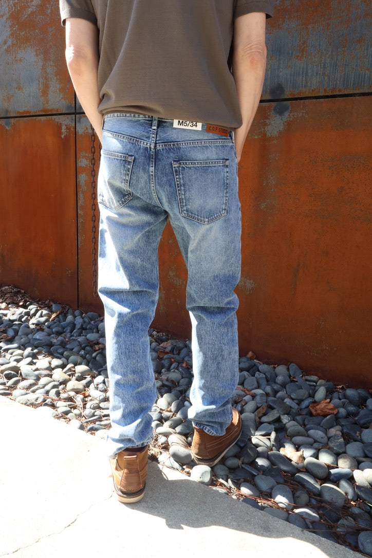 C.O.F. M5 Relaxed Tapered 13oz Kuroki Selvedge Worn Down Denim