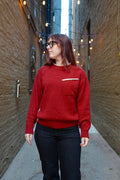 Inis Meain Pocket Contrast Sweater