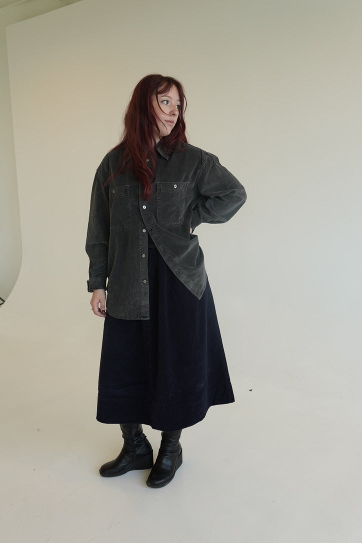 Kappy Corduroy Flare Skirt