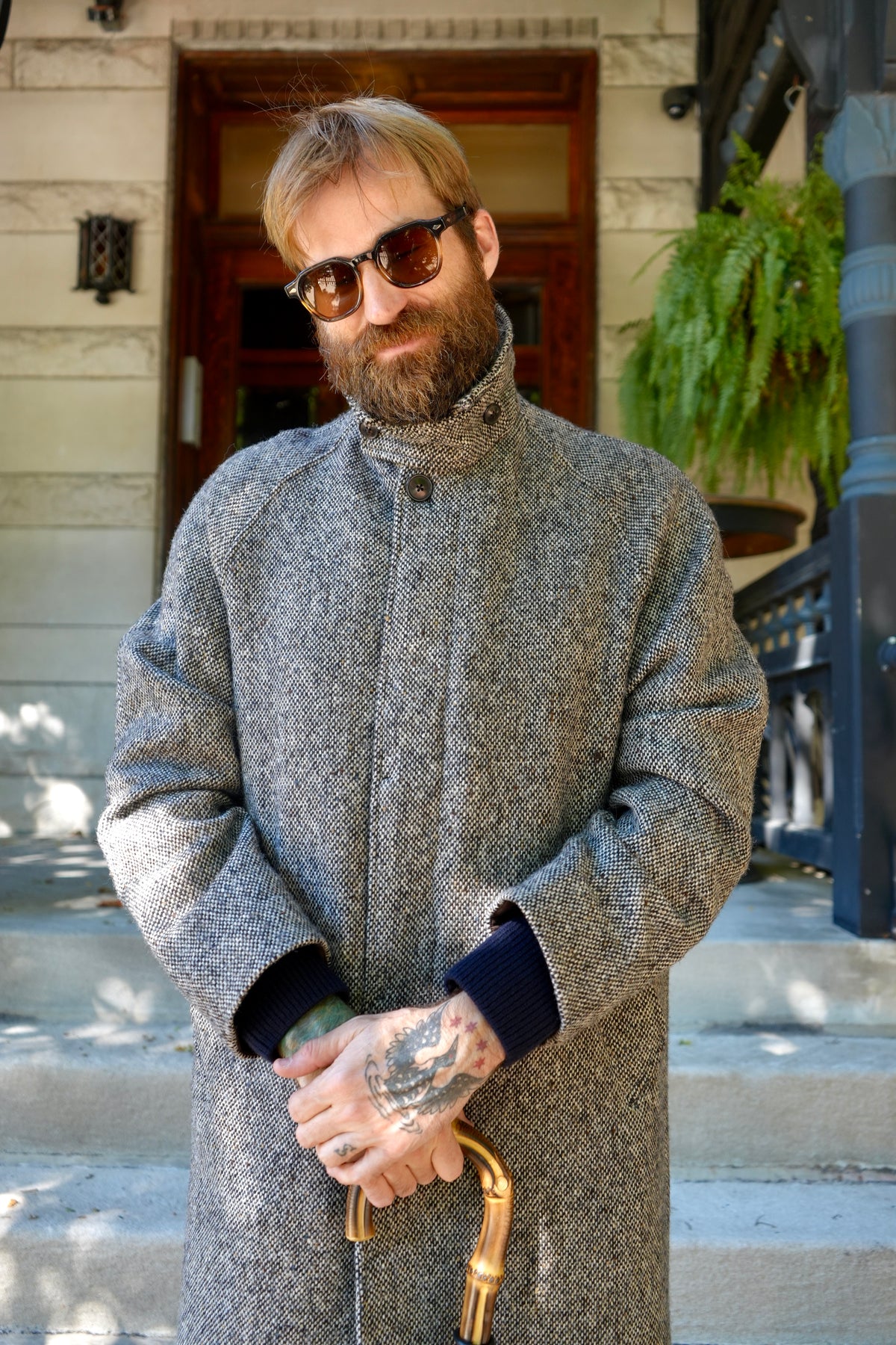 Norse Projects Reilstad Donegal Wool Balmacaan Raglan Coat
