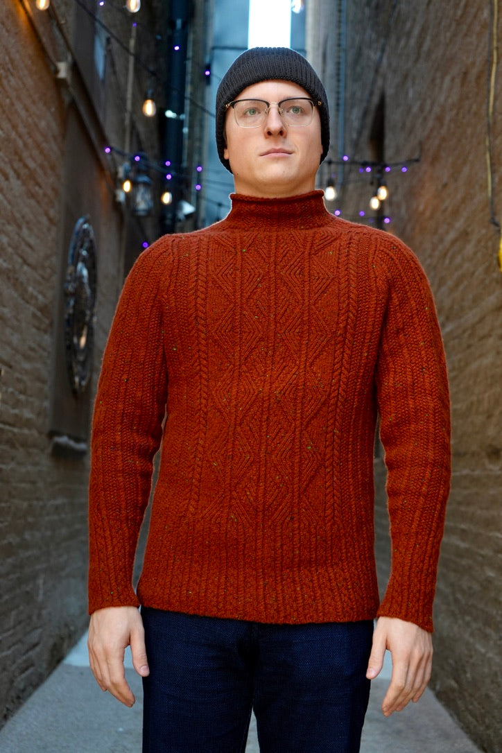 Inis Meain Original Aran Mock Neck Sweater