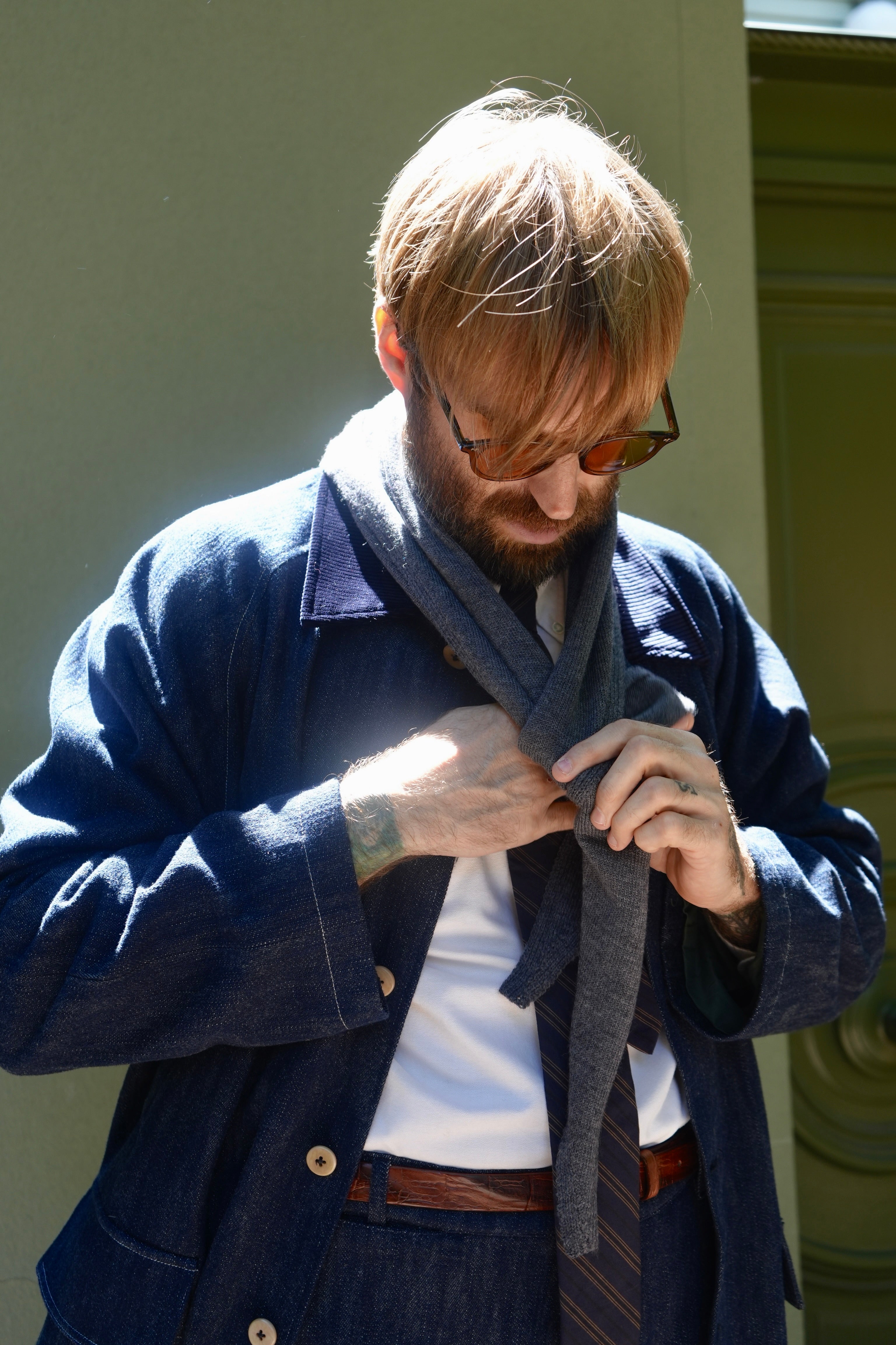 De Bonne Facture Knitted "Arrow" Scarf