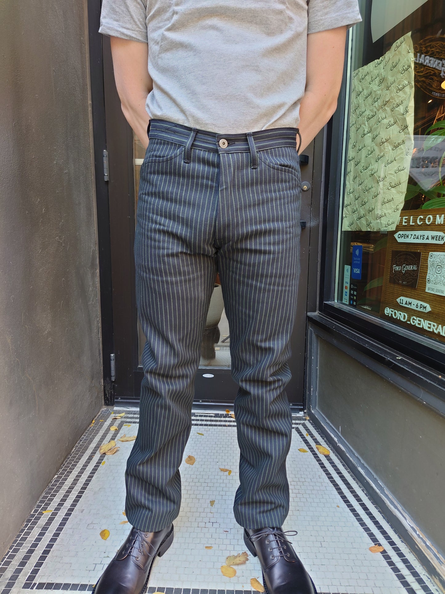 Indigofera Swearengen Hickory Stripe Pants