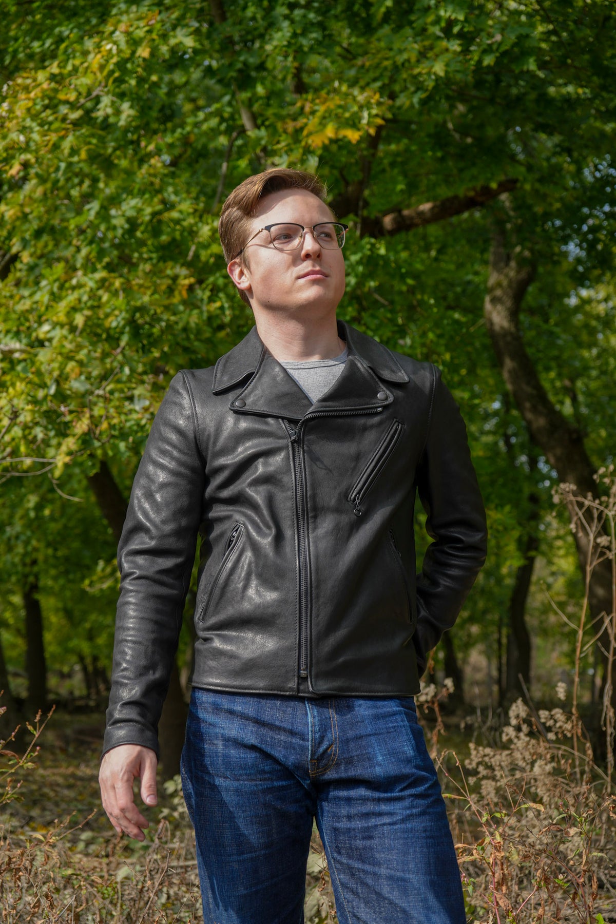 Schott NYC P213 "Raven" Lambskin Jacket