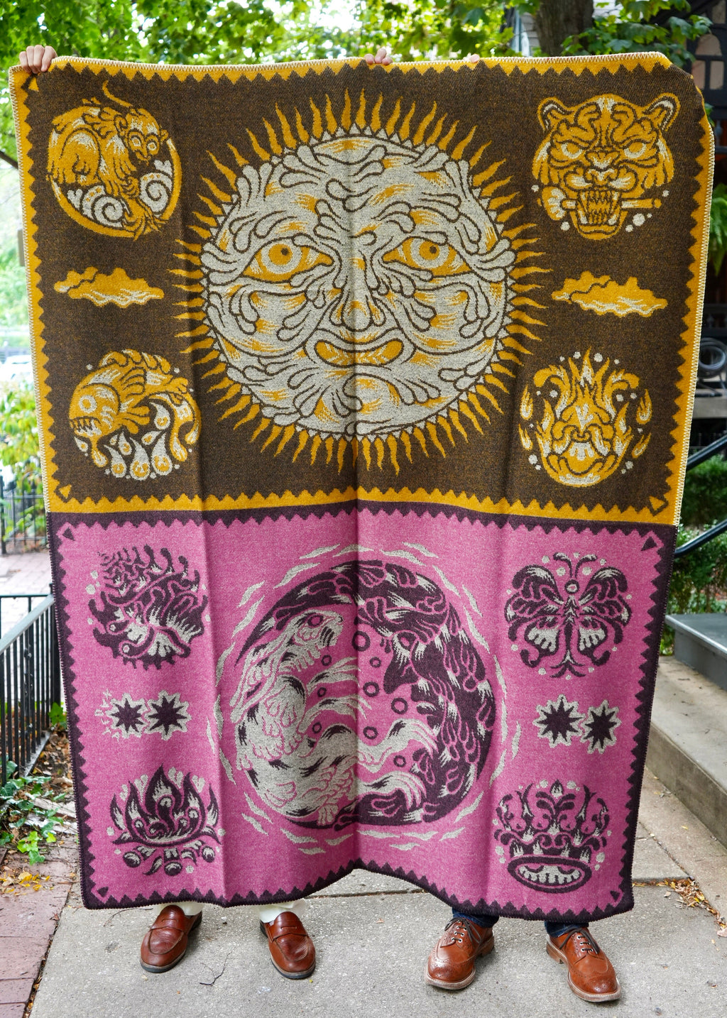 Indigofera The Fifth Sun Wool Blanket