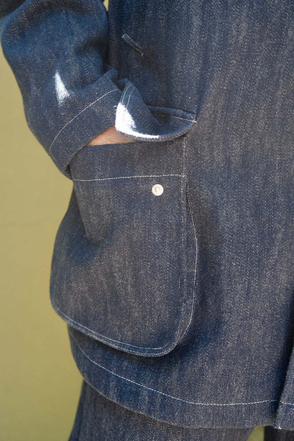 De Bonne Facture  Wool Denim Forest Jacket