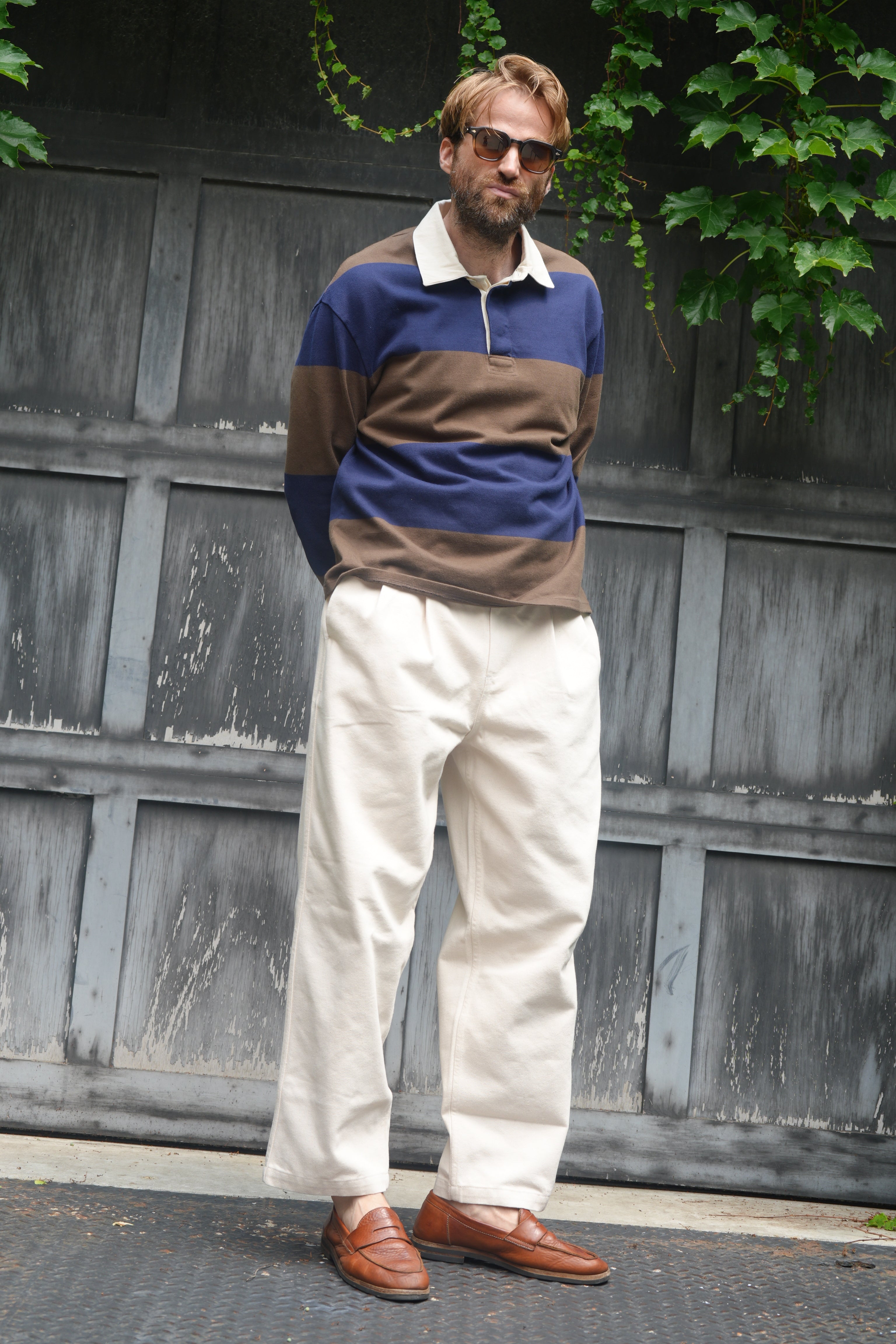 Kappy Two Tuck Wide Denim Pants